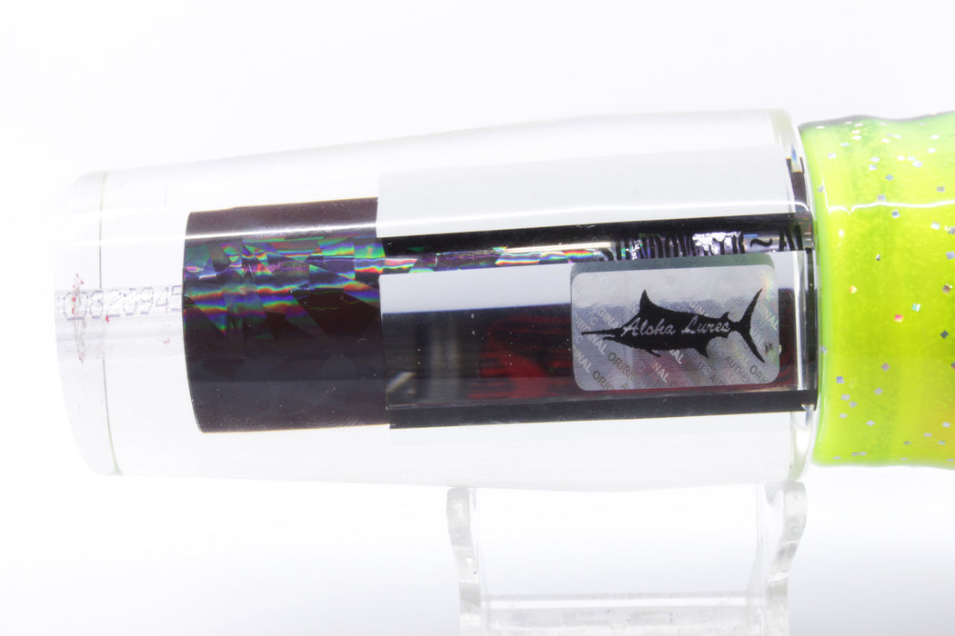 Aloha Lures Clear Mirrored Black Rainbow Sundowner 14" 11.5oz Skirted Magic Johnson