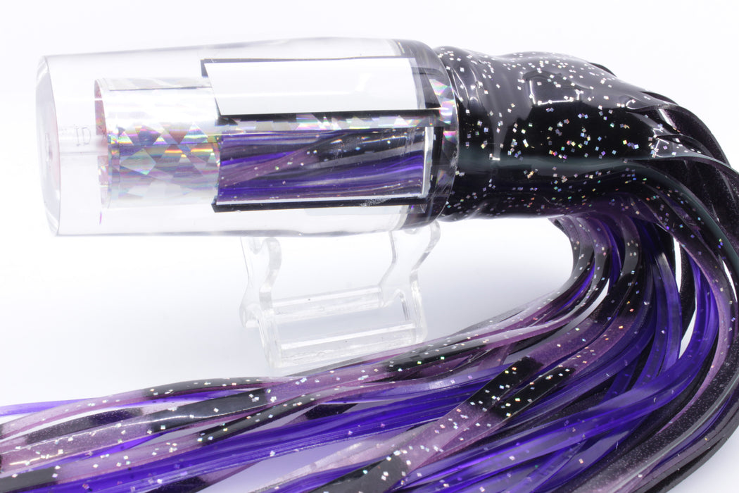 Aloha Lures Clear Mirrored Silver Rainbow Sundowner 14" 11.5oz Skirted Black-Purple