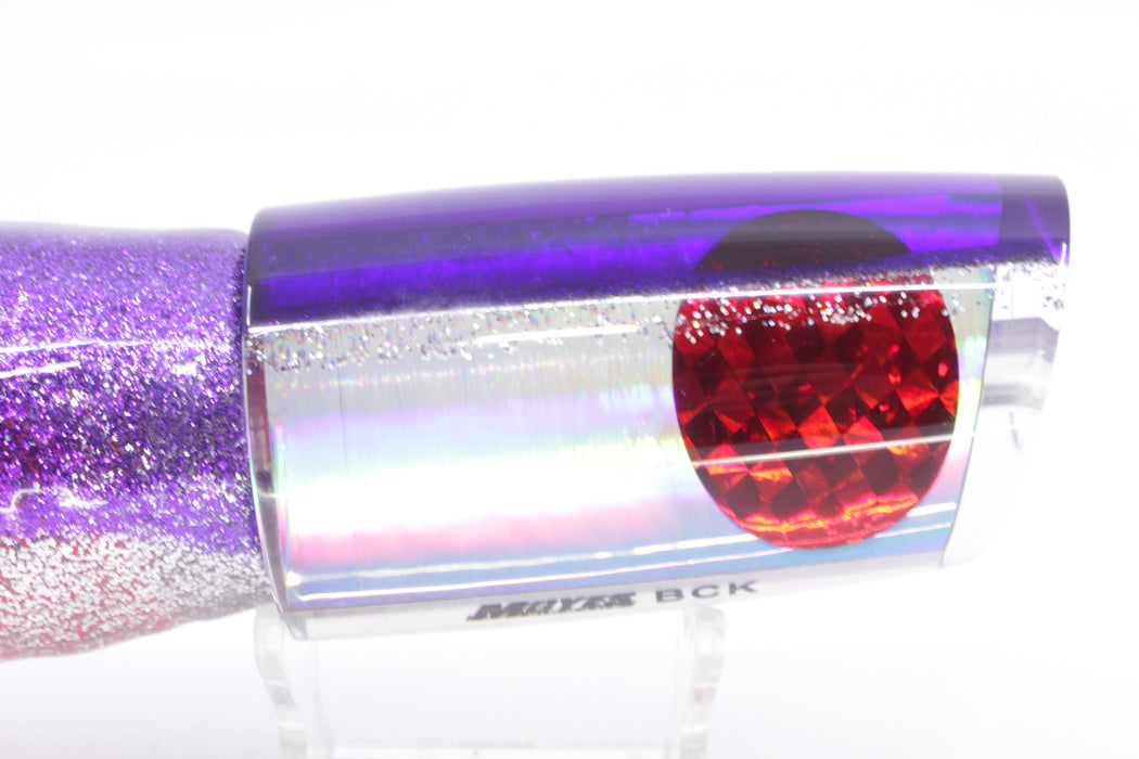 Moyes Lures Silver Rainbow Purple-Silver Back Red Eyes B.C.K. 14" 11oz Skirted