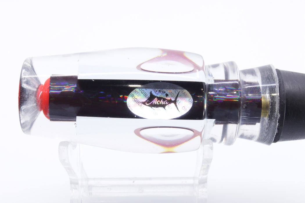 Aloha Lures Clear Mirrored Black Rainbow Kona Mongo 9" 3.4oz