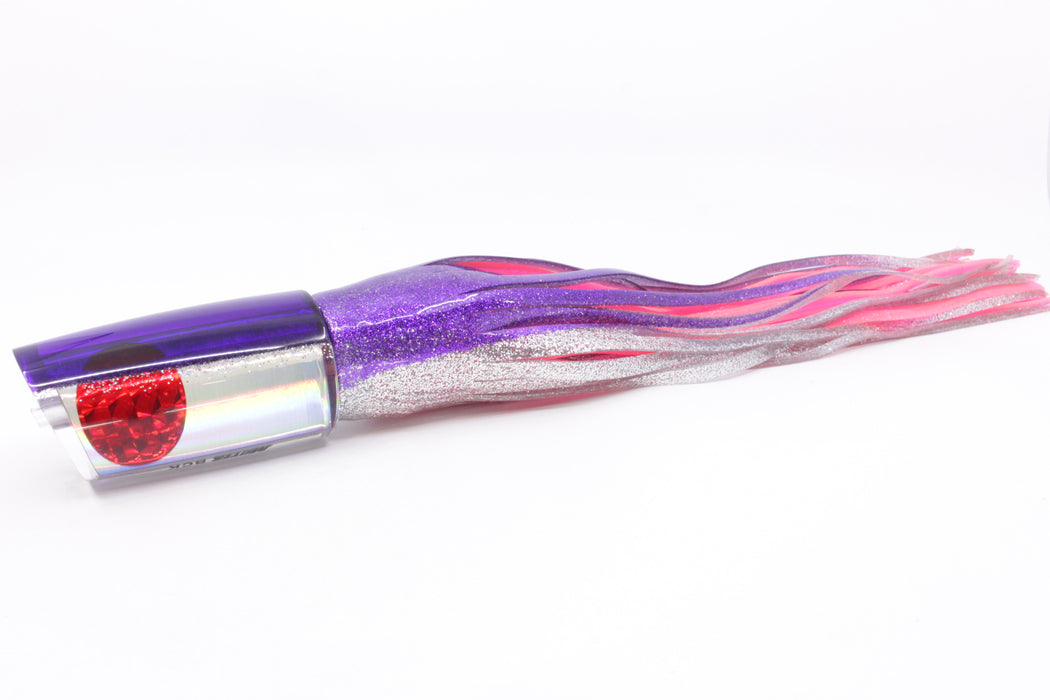 Moyes Lures Silver Rainbow Purple-Silver Back Red Eyes B.C.K. 14" 11oz Skirted