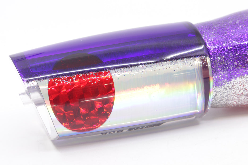 Moyes Lures Silver Rainbow Purple-Silver Back Red Eyes B.C.K. 14" 11oz Skirted