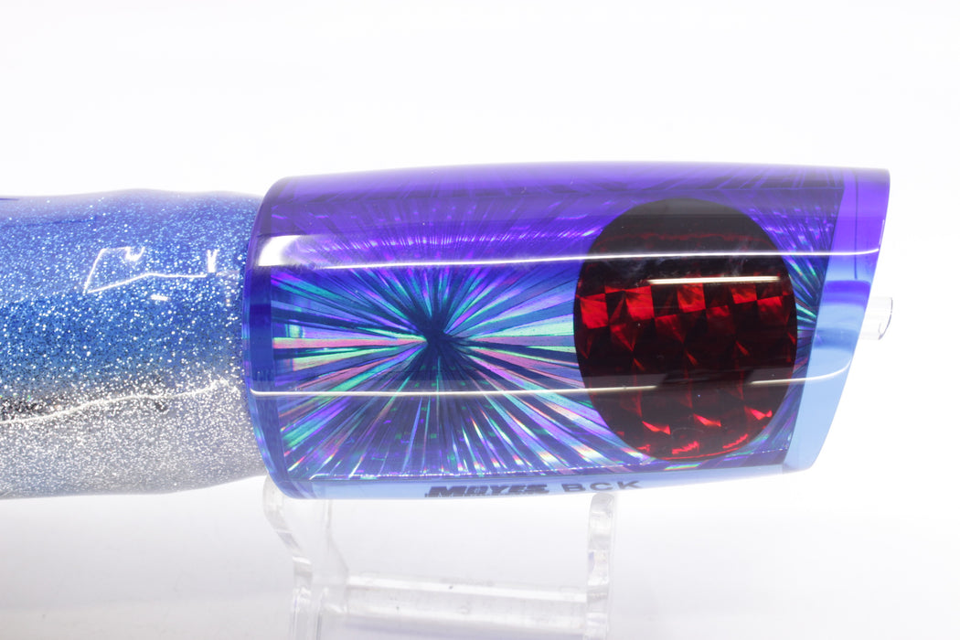 Moyes Lures Ice Blue Rainbow Starburst Blue Back Red Eyes B.C.K. 14" 11oz Skirted