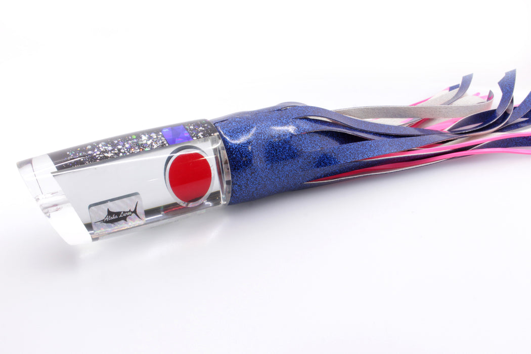 Aloha Lures Mirrored Silver Rainbow Red Eyes Smash Bait 14" 12oz Vinyl Dark Blue