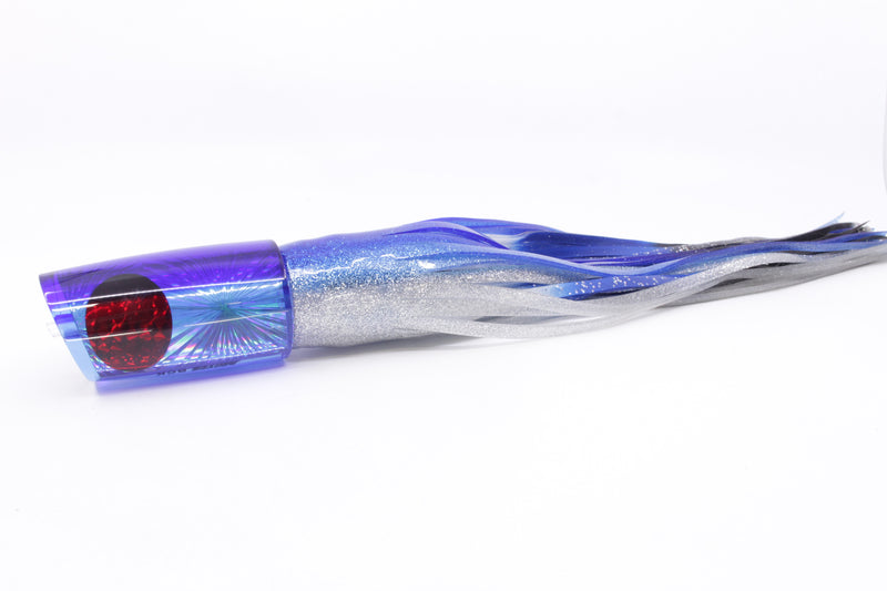 Moyes Lures Ice Blue Rainbow Starburst Blue Back Red Eyes B.C.K. 14" 11oz Skirted