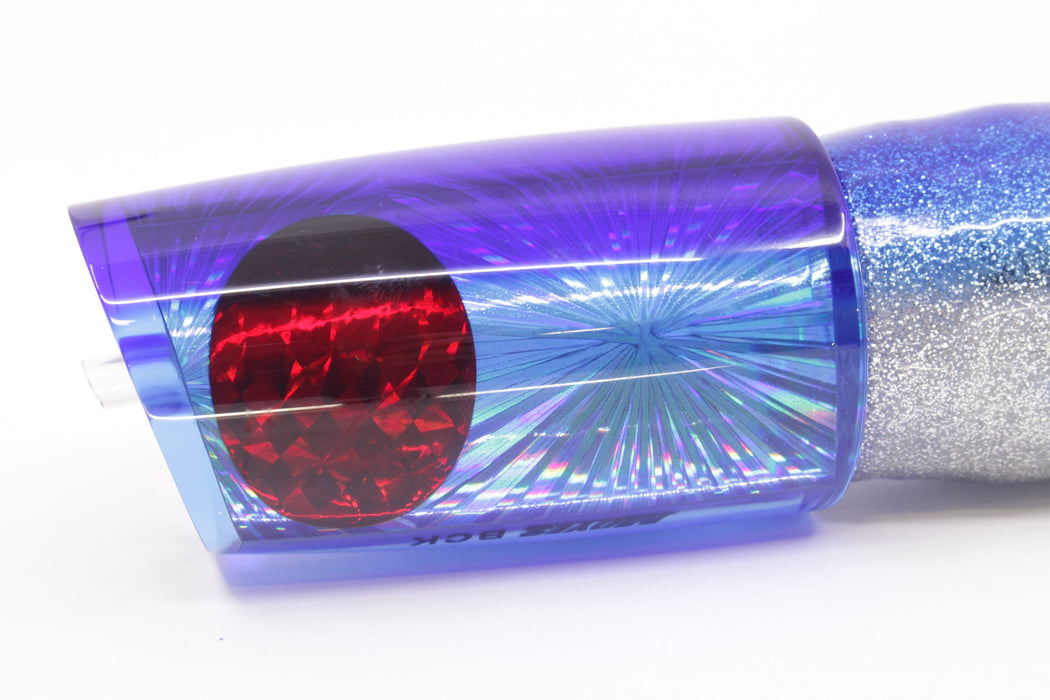 Moyes Lures Ice Blue Rainbow Starburst Blue Back Red Eyes B.C.K. 14" 11oz Skirted