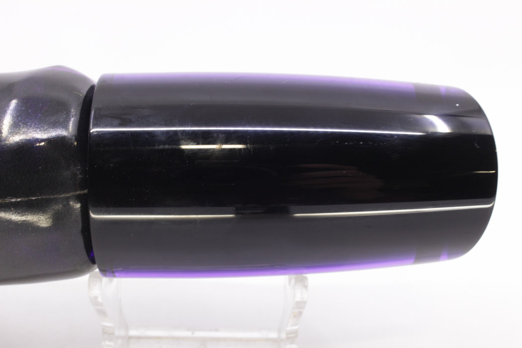 Moyes Lures Purple Awabi Black Back Taxi Eyes B.C.K. 14" 9.2oz Fire Tailz Vinyl Purple Drip