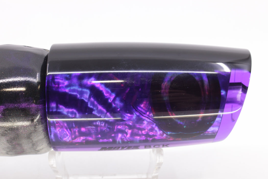 Moyes Lures Purple Awabi Black Back Taxi Eyes B.C.K. 14" 9.2oz Fire Tailz Vinyl Purple Drip