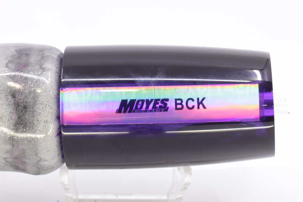 Moyes Lures Purple Awabi Black Back Taxi Eyes B.C.K. 14" 9.2oz Fire Tailz Vinyl Purple Drip