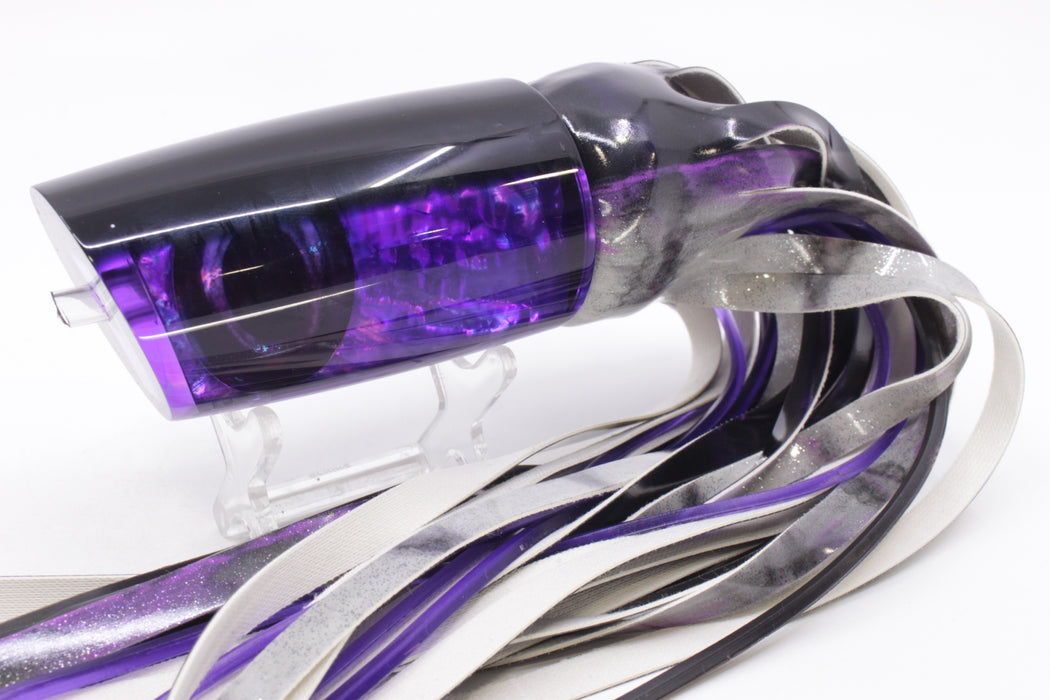 Moyes Lures Purple Awabi Black Back Taxi Eyes B.C.K. 14" 9.2oz Fire Tailz Vinyl Purple Drip