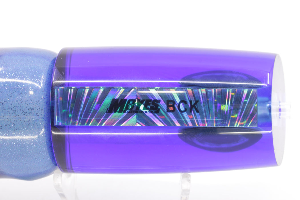 Moyes Lures Ice Blue Rainbow Starburst Blue Back B.C.K. 14" 9.2oz FT Vinyl Blue Tiger