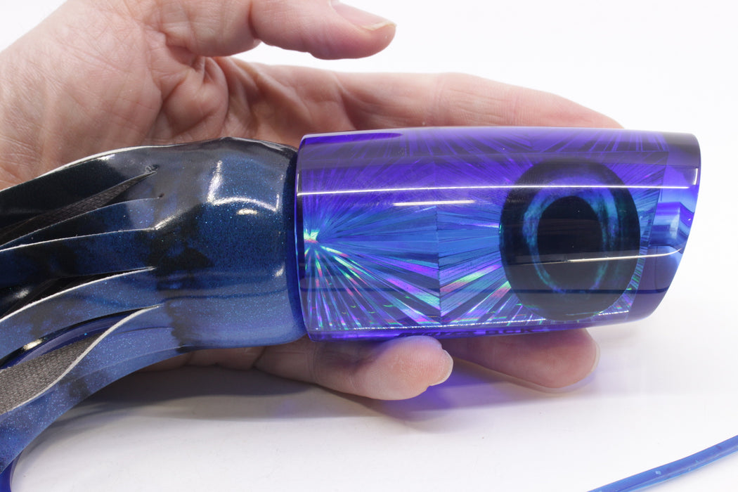 Moyes Lures Ice Blue Rainbow Starburst Blue Back B.C.K. 14" 9.2oz FT Vinyl Blue Tiger