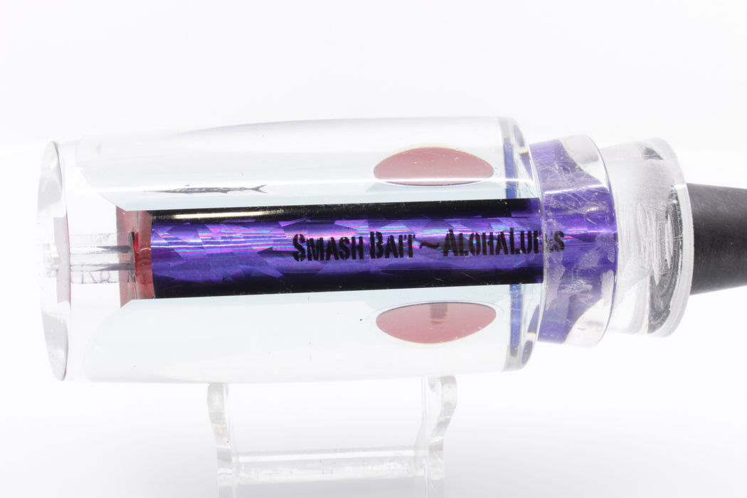 Aloha Lures Clear Mirrored Purple Rainbow Red Eyes Smash Bait 14" 9.5oz