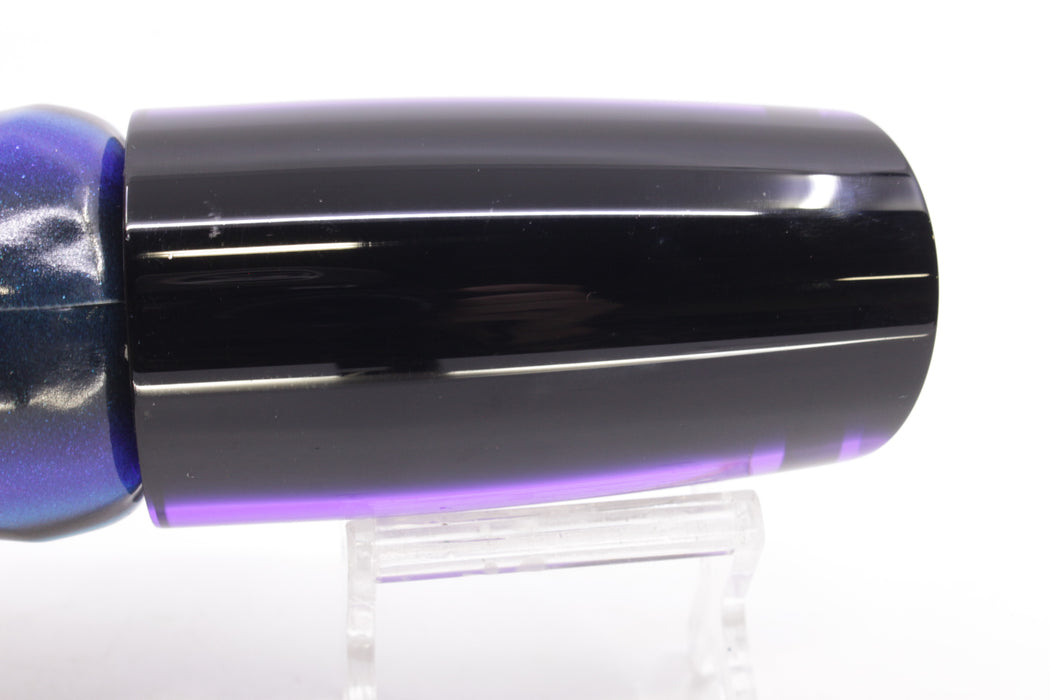 Moyes Lures Purple MOP Black Back Taxi Eyes B.C.K. 14" 9.2oz Fire Tailz Vinyl Skipjack