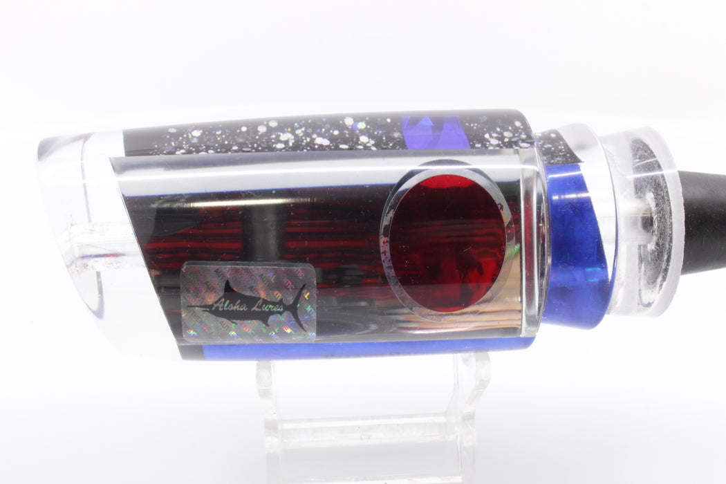 Aloha Lures Clear Mirrored Blue Rainbow Red Eyes Smash Bait 14" 9.5oz