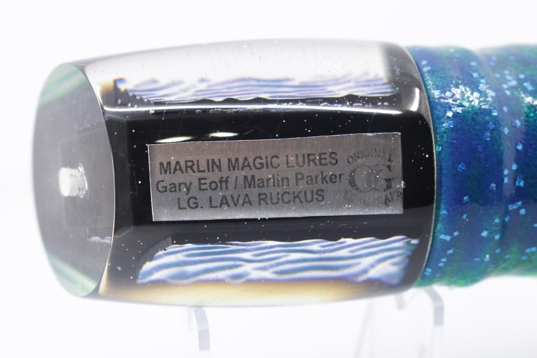 Marlin Magic Akule-Turquoise Lava Black Magic Large Ruckus 14" 13oz Skirted