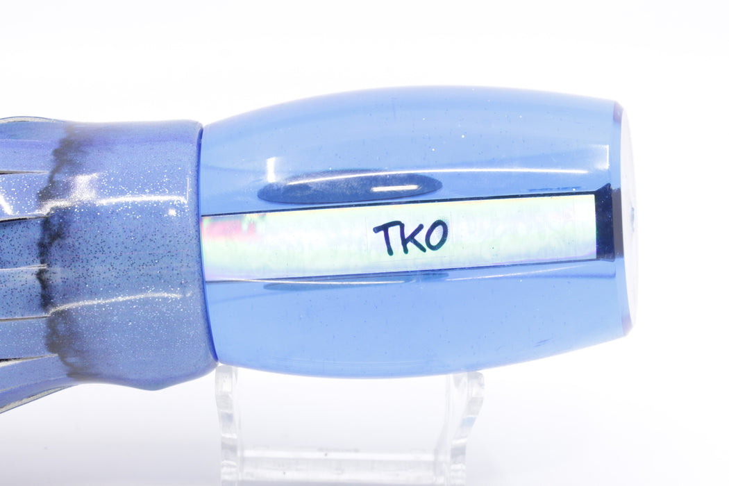 Bonze Lures Blue Mirrored TKO 14" 11.8oz Fire Tailz Vinyl Blue Tiger