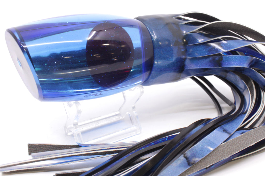 Bonze Lures Blue Mirrored TKO 14" 11.8oz Fire Tailz Vinyl Blue Tiger