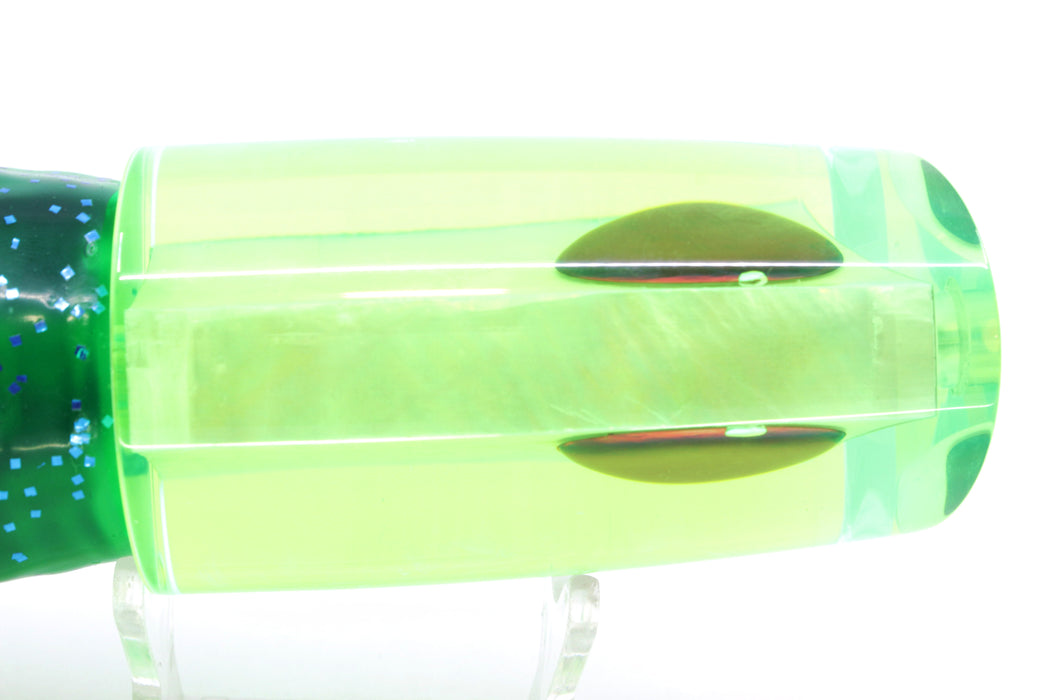 Moyes Lures Chartreuse MOP Red Eyes B.C.K. 14" 11oz Skirted Mahi