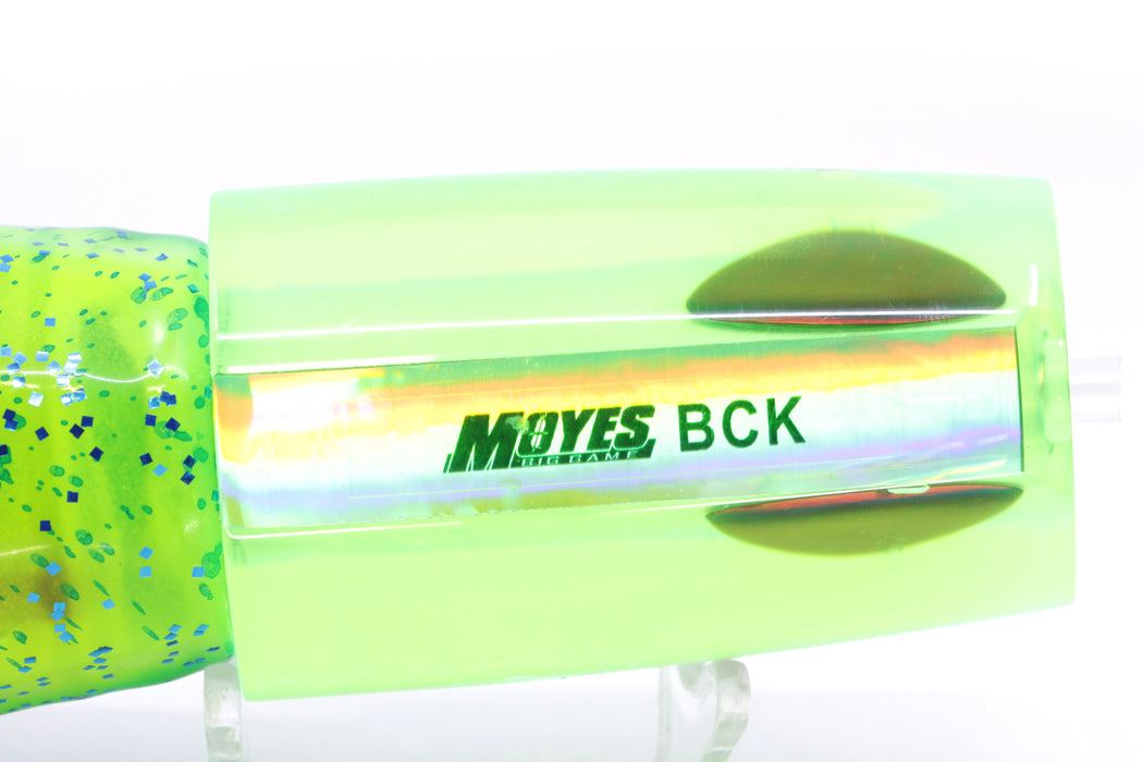 Moyes Lures Chartreuse MOP Red Eyes B.C.K. 14" 11oz Skirted Mahi
