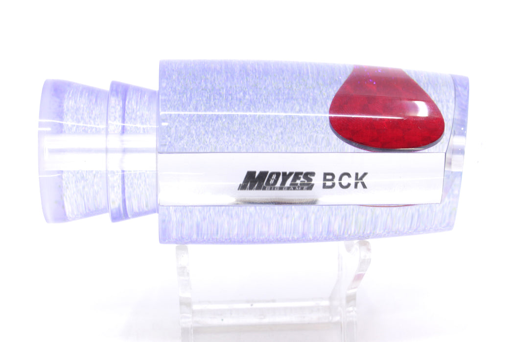 Moyes Lures Clear Mirrored Blue Glitter Back Red Eyes B.C.K. 14" 7oz