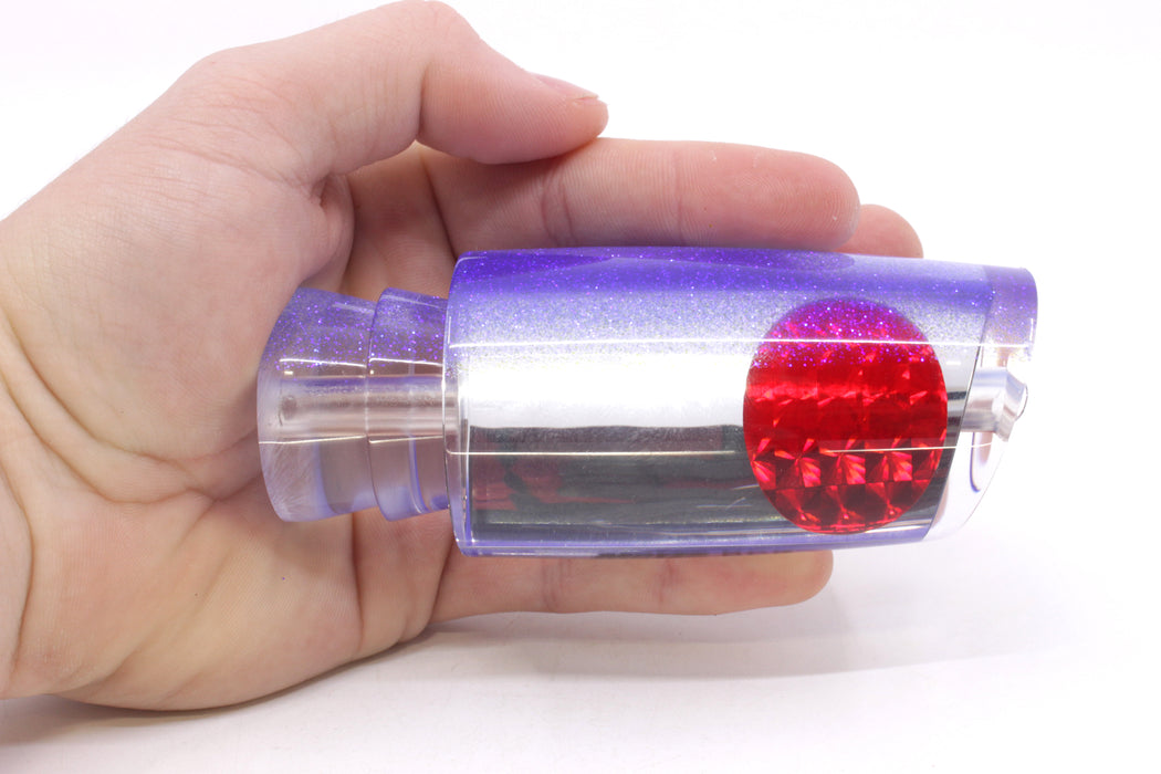 Moyes Lures Clear Mirrored Blue Glitter Back Red Eyes B.C.K. 14" 7oz