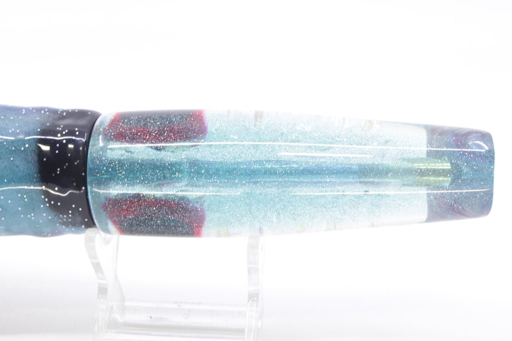 Coggin Lures Ice Rainbow Ice Blue Back Old Style Stick Swimmer 12" 8oz Skirted