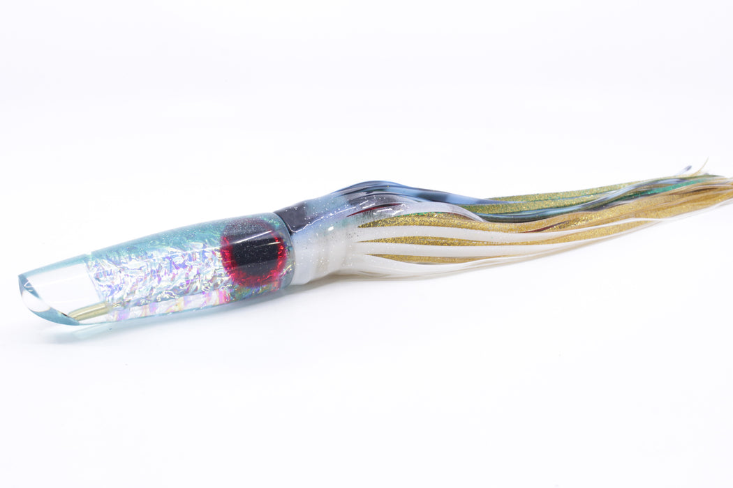 Coggin Lures Ice Rainbow Ice Blue Back Old Style Stick Swimmer 12" 8oz Skirted
