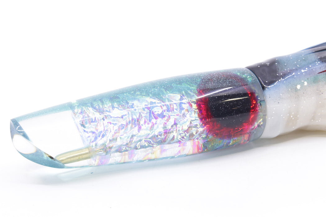 Coggin Lures Ice Rainbow Ice Blue Back Old Style Stick Swimmer 12" 8oz Skirted