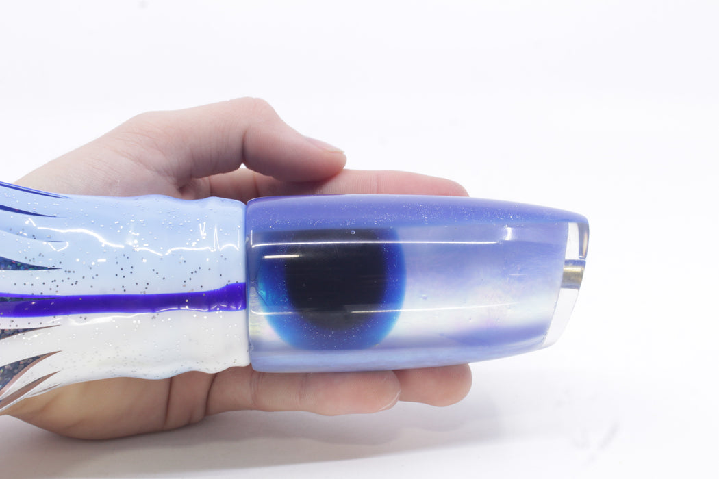 Coggin Lures Ice Blue-Purple Pearl Glass Blue Back Copycat Plunger 14" 12oz Skirted