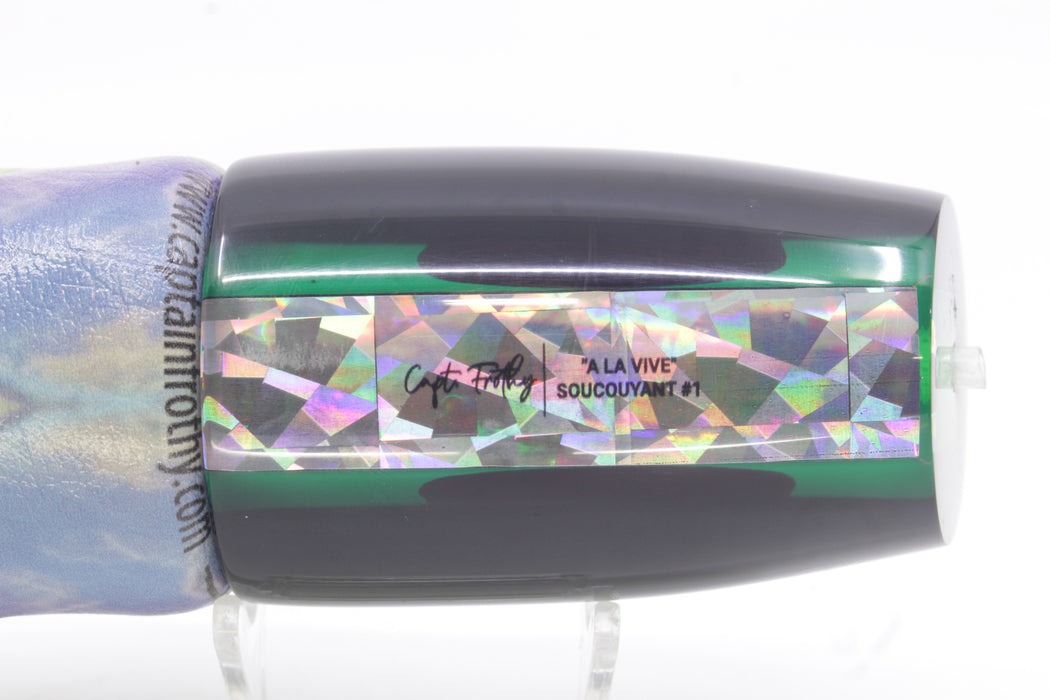 A La Vive Lures Green Rainbow Black Back XL Soucouyant 16" 13.7oz ALV Yellowfin