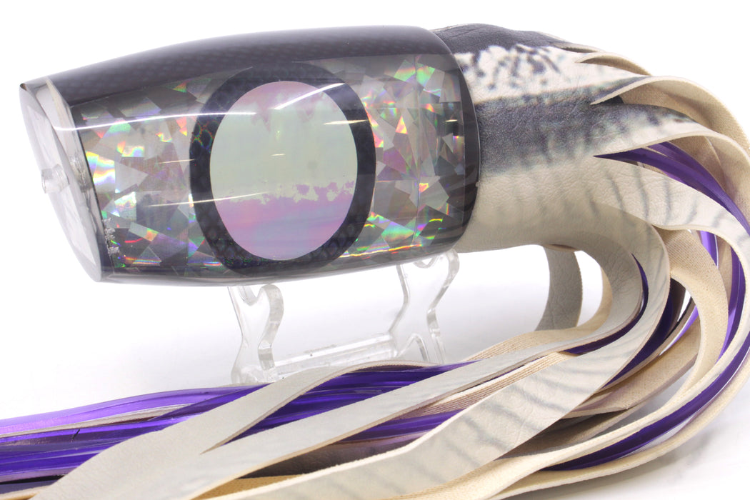 A La Vive Lures Silver Rainbow Flake XL Soucouyant 16" 13.7oz ALV Black Ballyhoo