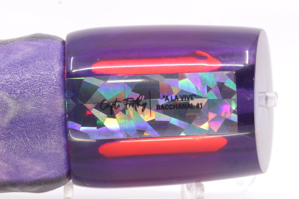 A La Vive Lures Purple Rainbow Scale Purple Back Pink Eyes XL Bacchanal 16" 11oz ALV