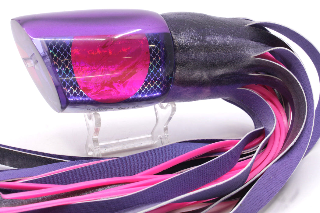 A La Vive Lures Purple Rainbow Scale Purple Back Pink Eyes XL Bacchanal 16" 11oz ALV