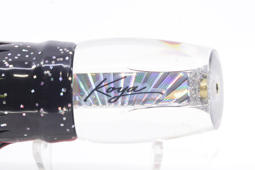 Koya Lures Silver Rainbow Starburst Red Eyes Small 861 10" 7oz Skirted Black/Rainbow