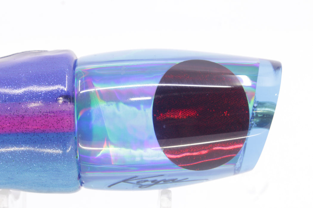 Koya Lures Blue Rainbow Red Eyes Small 861 10" 6oz Fire Tailz Vinyl Blue Dream