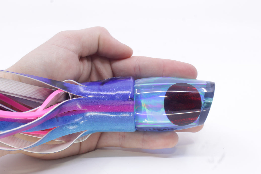 Koya Lures Blue Rainbow Red Eyes Small 861 10" 6oz Fire Tailz Vinyl Blue Dream