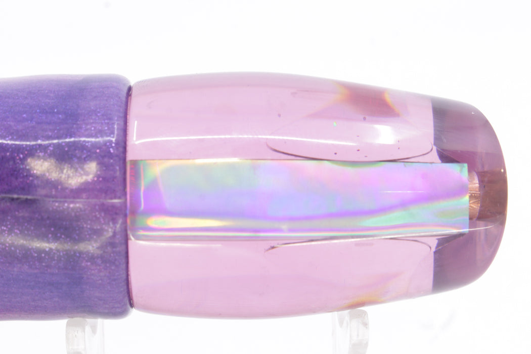 Koya Lures Purple Rainbow Red Eyes Small 861 10" 6oz Fire Tailz Vinyl Purple Eclipse