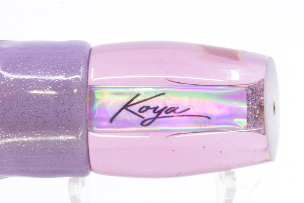 Koya Lures Purple Rainbow Red Eyes Small 861 10" 6oz Fire Tailz Vinyl Purple Eclipse