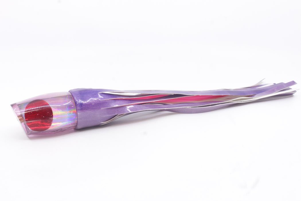 Koya Lures Purple Rainbow Red Eyes Small 861 10" 6oz Fire Tailz Vinyl Purple Eclipse