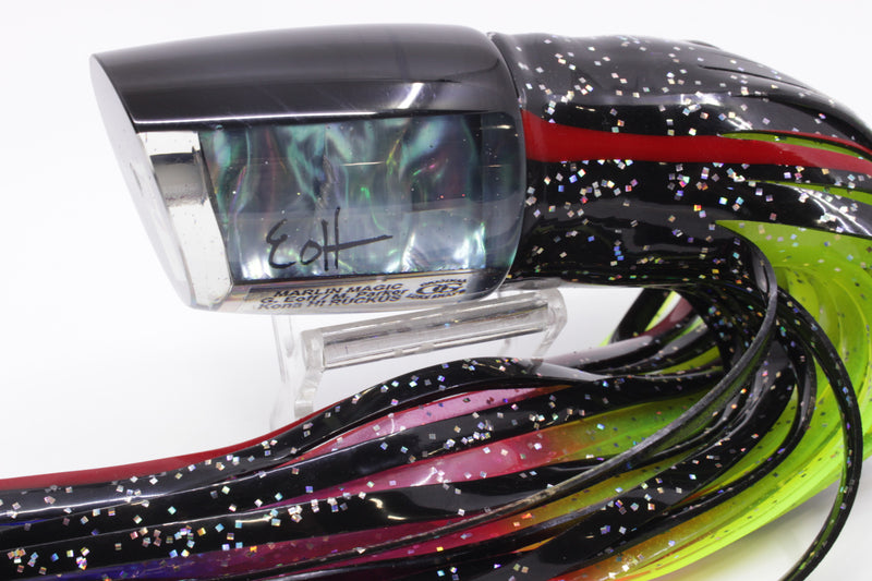 Marlin Magic Blue-Purple Abalone Black Back Ruckus 12" 11oz Skirted Black/Rainbow