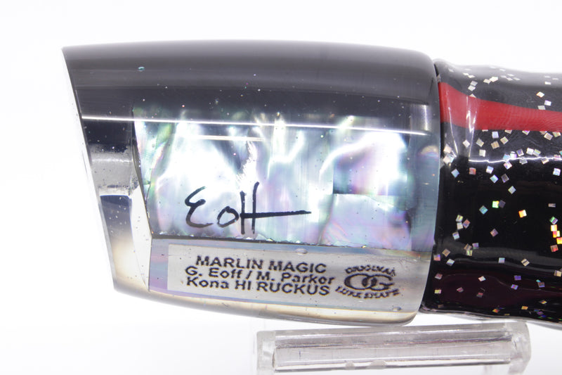 Marlin Magic Blue-Purple Abalone Black Back Ruckus 12" 11oz Skirted Black/Rainbow