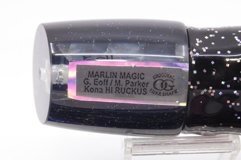 Marlin Magic Blue-Purple Abalone Black Back Ruckus 12" 11oz Skirted Black/Rainbow