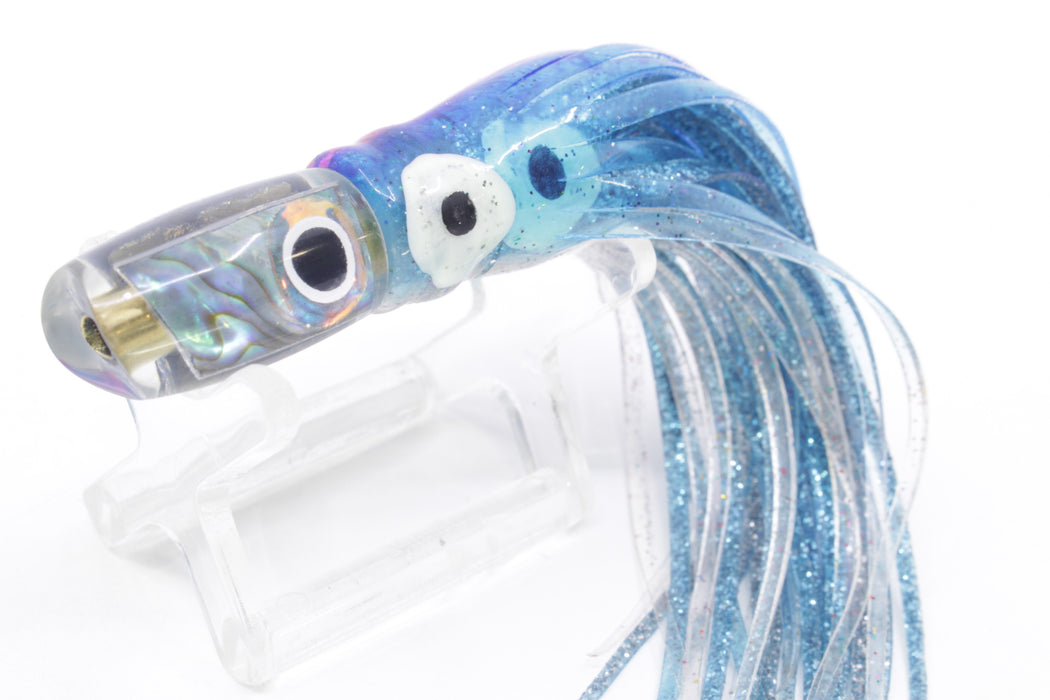 Coggin Lures Ice Blue Abalone Tado Lo'ihi Peanut Scoop 4.5" 1oz Skirted Pink-Blue Splatter
