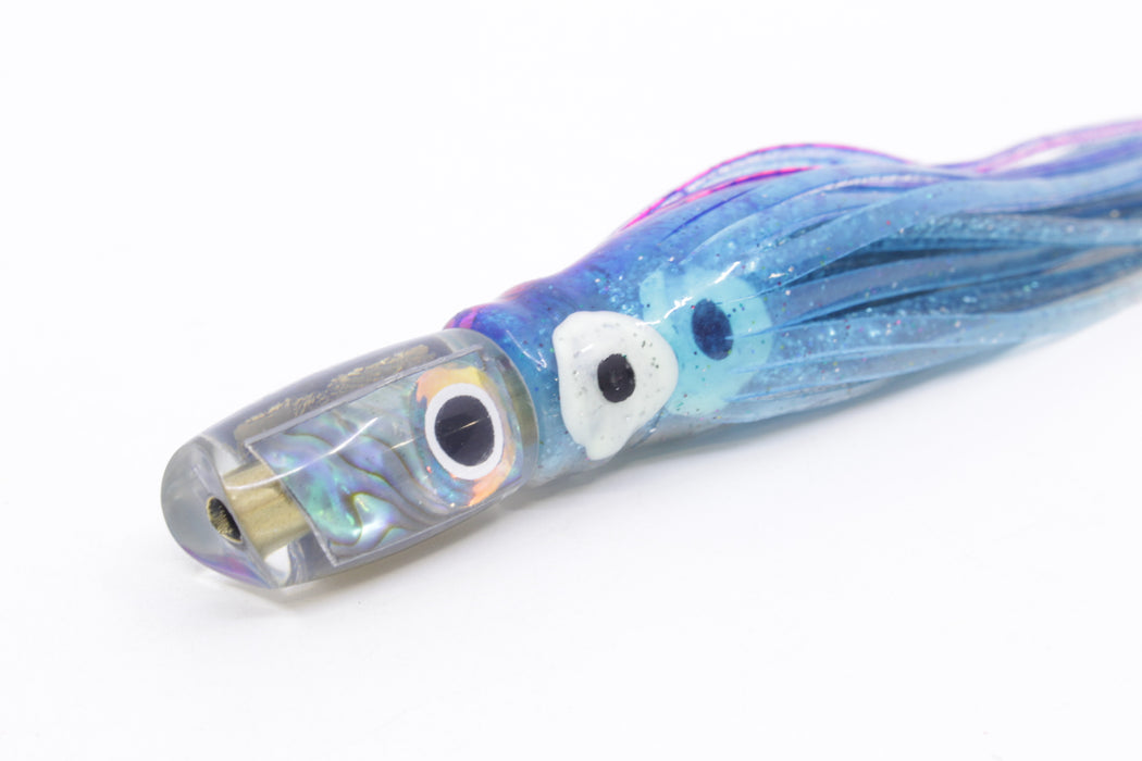 Coggin Lures Ice Blue Abalone Tado Lo'ihi Peanut Scoop 4.5" 1oz Skirted Pink-Blue Splatter