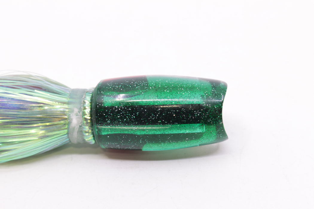 Coggin Lures Mirrored Green Back Tado Lo'ihi Peanut Scoop 4.5" 1oz Flashabou