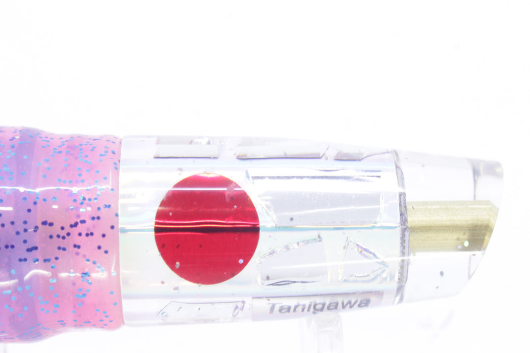 Tanigawa Lures Ice Rainbow Cracked Glass Red Eyes Small Slant 7" 4oz Skirted Pink/Blue