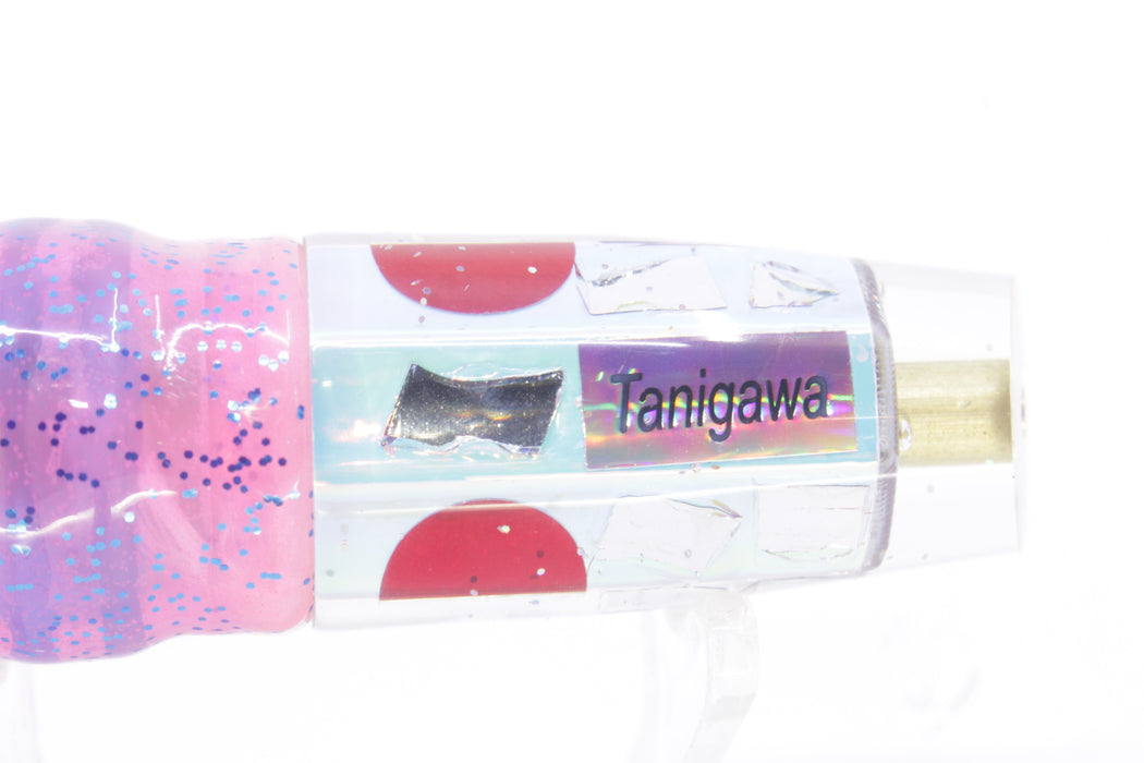 Tanigawa Lures Ice Rainbow Cracked Glass Red Eyes Small Slant 7" 4oz Skirted Pink/Blue