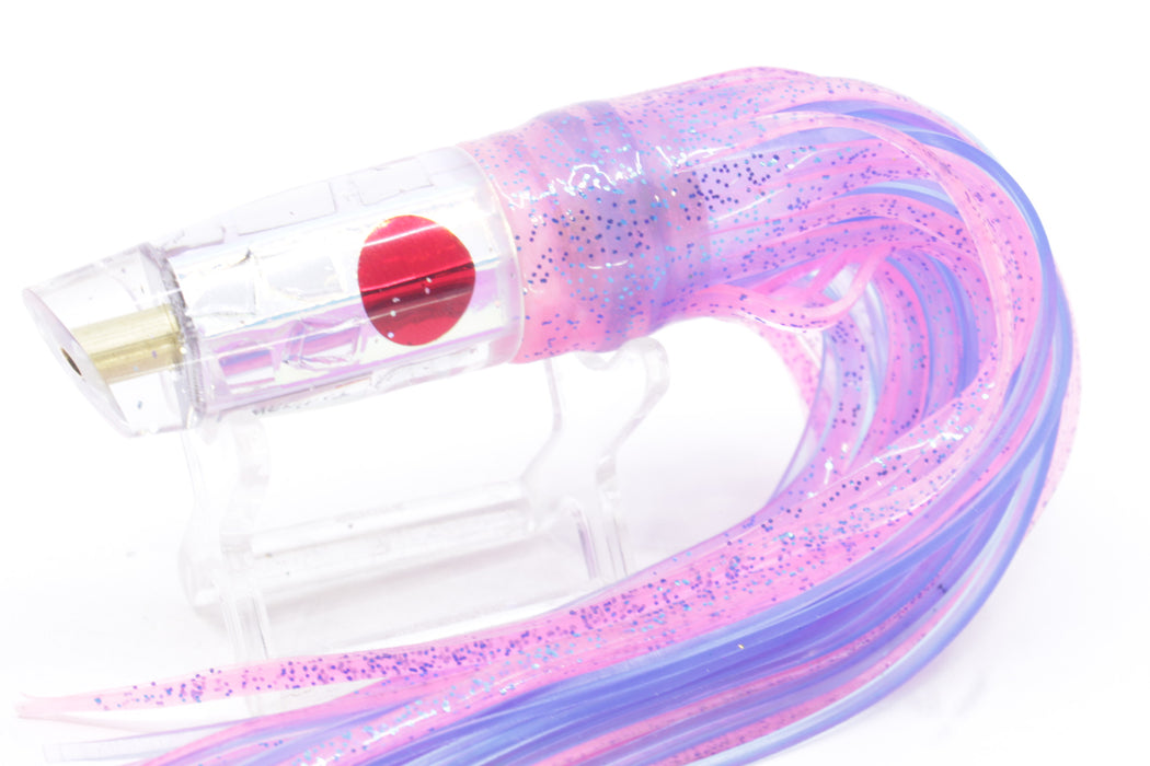 Tanigawa Lures Ice Rainbow Cracked Glass Red Eyes Small Slant 7" 4oz Skirted Pink/Blue