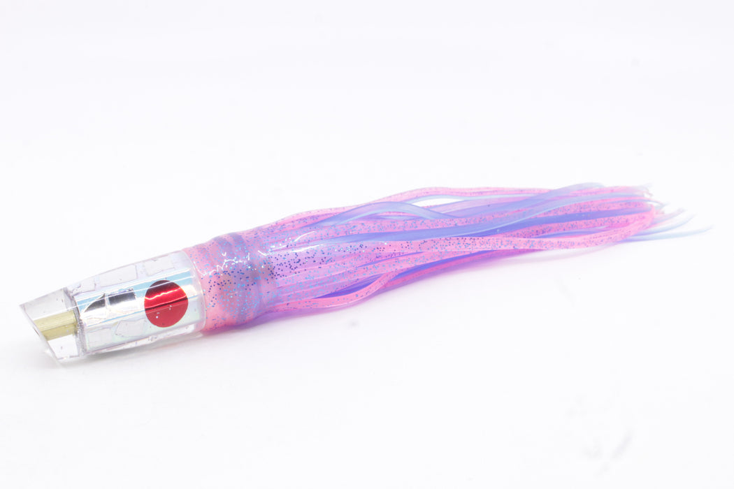 Tanigawa Lures Ice Rainbow Cracked Glass Red Eyes Small Slant 7" 4oz Skirted Pink/Blue